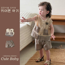 Load image into Gallery viewer, M627088TG-夏季｜簡約短袖｜短褲套裝
