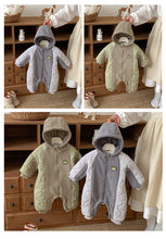 將圖片載入圖庫檢視器 ZDL5185LS-冬季奧粒絨連身衣｜貼標夾棉爬服
