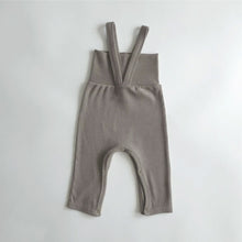 將圖片載入圖庫檢視器 Y9614LS-春季嬰兒細坑條背帶高腰護肚連身褲
