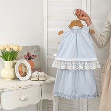 將圖片載入圖庫檢視器 H10790TG-夏季｜蕾絲拼接｜無袖套裝
