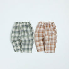 Load image into Gallery viewer, 51415PA-Summer Korean plaid children&#39;s cotton anti-mosquito pants 
