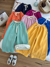 將圖片載入圖庫檢視器 2025D299PA-秋冬季百搭休閒寬鬆加絨收腳長褲
