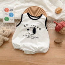 Load image into Gallery viewer, 2402423LS-Summer sleeveless dog triangle romper 
