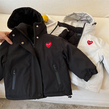 Load image into Gallery viewer, NT625SE-Winter Boys and Girls Love Heart Plush Thickened Hooded Jacket
