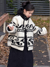 將圖片載入圖庫檢視器 2025D246SE-冬季韓版羊羔絨夾棉加厚拼色連帽外套
