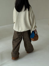 將圖片載入圖庫檢視器 2025D80PA-冬季韓版豹紋加絨直筒長褲
