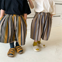 Load image into Gallery viewer, 22X27PA-夏季｜棉麻條紋｜直筒七分褲
