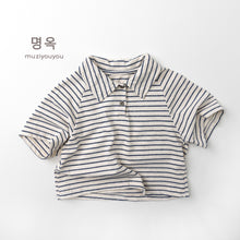 將圖片載入圖庫檢視器 26056SE-春夏｜條紋韓版｜短袖T恤

