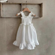 Load image into Gallery viewer, Y6520DS-Summer solid color ruffled sleeveless dress 
