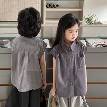 Load image into Gallery viewer, 26X05SE-夏季｜格子襯衫｜兒童無袖背心組
