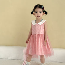 將圖片載入圖庫檢視器 XQ260907DS-夏季｜娃娃領網紗｜背心連衣裙
