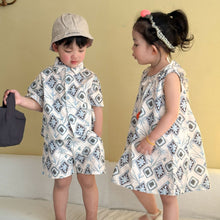 Load image into Gallery viewer, XZ260951TG-夏季｜度假風襯衫｜短褲套裝
