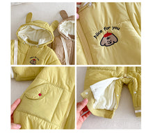 將圖片載入圖庫檢視器 ZDL5067LS-冬季小狗連身衣｜夾棉連帽爬服
