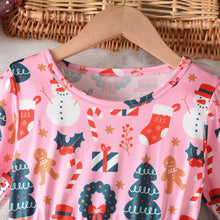 將圖片載入圖庫檢視器 67135LS-秋冬聖誕印花細閃網紗澎澎連衣裙
