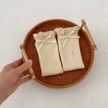 將圖片載入圖庫檢視器 W027PA-秋季花邊中筒堆堆棉襪（女童）
