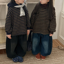 Load image into Gallery viewer, 25D45PA-冬季一體絨牛仔褲｜加厚保暖阔腿褲
