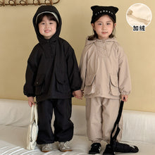 Load image into Gallery viewer, DZ250647TG-秋冬季韓版連帽加絨衝鋒衣兩件套
