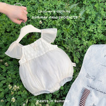 Load image into Gallery viewer, 2523051LS-夏花邊飛袖柔軟包屁衣
