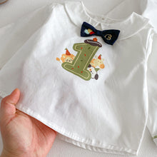 Load image into Gallery viewer, ZCY6100LS-春季寶寶周歲上衣&amp;吊帶褲
