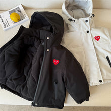 Load image into Gallery viewer, NT625SE-Winter Boys and Girls Love Heart Plush Thickened Hooded Jacket
