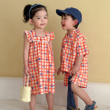 將圖片載入圖庫檢視器 XQ260990TG-夏季｜海邊度假｜兄妹套裝
