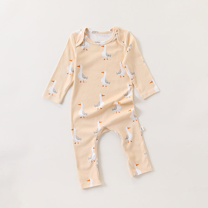 D24488LS-Autumn cotton long-sleeved animal crawling suit 