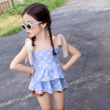 Load image into Gallery viewer, 25109TG-Summer Girls Cute Split Cake Skirt Swimsuit 
