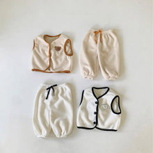 將圖片載入圖庫檢視器 Y8560TG-冬季雙面絨套裝｜小熊貼布款
