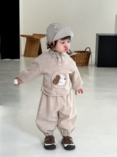 Load image into Gallery viewer, ZQT5256TG-秋季立領貼布狗狗長袖兩件套
