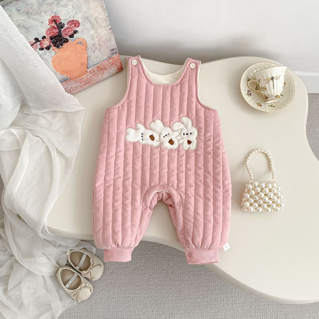 H10670LS-冬季兔子加絨連體衣&內搭上衣