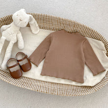 Load image into Gallery viewer, H10602TG-冬季加厚蝴蝶結波點棉服外套&amp;坑條上衣&amp;喇叭褲
