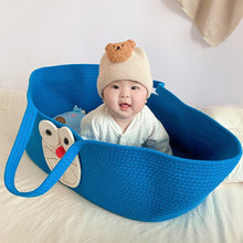 Load image into Gallery viewer, yt006AC-Portable pure cotton woven Nordic style baby basket sleeping basket
