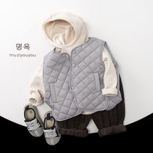 將圖片載入圖庫檢視器 25208SE-秋冬季韓版百搭側開釦馬甲背心
