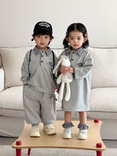 將圖片載入圖庫檢視器 CQ260851TG-春秋季格子翻領運動兩件套&amp;連衣裙
