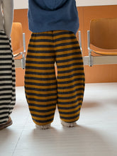 將圖片載入圖庫檢視器 2025D204PA-冬季條紋針織加厚休閒直筒長褲
