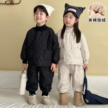 Load image into Gallery viewer, DZ250643TG-秋冬季韓版高領夾棉加絨保暖兩件套裝
