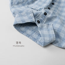 將圖片載入圖庫檢視器 26028SE-春季格紋牛仔襯衫式外套
