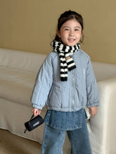 將圖片載入圖庫檢視器 DK250688PA-秋冬季抓絨假兩件牛仔款褲
