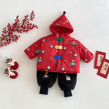 將圖片載入圖庫檢視器 ZDW5622SE-冬季熊貓撞色加厚夾棉外套
