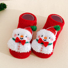 將圖片載入圖庫檢視器 S017AC-秋冬季聖誕寶寶珊瑚絨學步防滑地板襪 (三雙起批)

