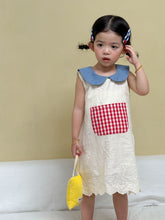 將圖片載入圖庫檢視器 XZ260934TG-夏季｜純棉刺繡｜背心連衣裙套裝
