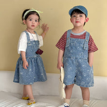 Load image into Gallery viewer, XK260920LS-夏季｜牛仔兄妹｜背帶套裝
