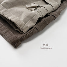 將圖片載入圖庫檢視器 25199PA-春季寬鬆工裝風休閒長褲
