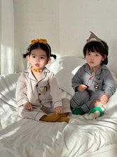 將圖片載入圖庫檢視器 CJ260869TG-春秋季兒童純棉格子家居兩件套
