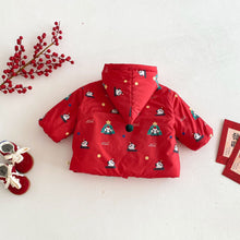 將圖片載入圖庫檢視器 ZDW5622SE-冬季熊貓撞色加厚夾棉外套
