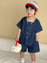 將圖片載入圖庫檢視器 XZ260737TG-夏季牛仔兄妹套裝
