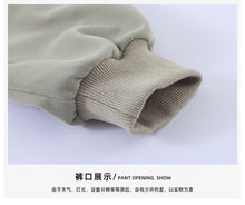 將圖片載入圖庫檢視器 CZ260863TG-春秋季復古字母連帽休閒兩件套
