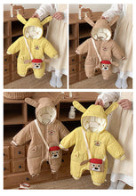 將圖片載入圖庫檢視器 ZDL5067LS-冬季小狗連身衣｜夾棉連帽爬服
