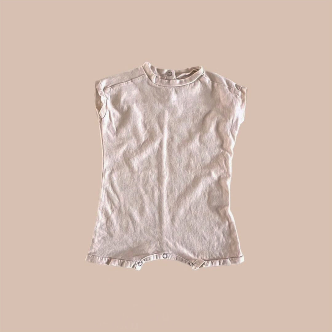 Y9556LS-Summer solid color simple crawling suit 