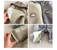 將圖片載入圖庫檢視器 ZDL5185LS-冬季奧粒絨連身衣｜貼標夾棉爬服
